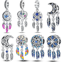 Fashion 925 Sterling Silver Colorful Dreamcatcher Charms Beads Fit Qikaola 925 Original Bracelets Exquisite DIY Jewelry Gifts