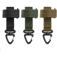 Outdoor Keychain Gear Clip Keeper Pouch Belt Keychain Webbing Gloves Rope Holder Military Hook Nylon Webbing Keyring