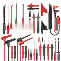 Cleqee P1925 Silicone Multimeter Test Leads Kit Test Probes Set Alligator Clips Quick Test Hook Clip Tweezer Measuring Cable