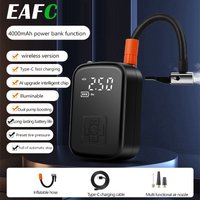 Mini kompresor powietrza EAFC do opon samochodowych, 12V 150PSI, przenośna elektryczna pompka do pompowania opon motocyklowych i rowerowych.
