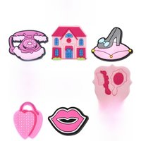 10pcs Y2K Pink Shoe Charms, Cute Shoe Accessories Charms For Teens Adults, Fun Aesthetic Shoe Decoration Charms