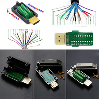 HDMI-Compatible Solderless Male Connector Free Welding Connector 4K HD Line Repair Solderless Male Plug with Metal/Plastic Cover