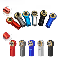 AXSPEED 10Pcs Metal M3 M4 Link Tie Rod End Ball Joint Shock Absorber Ball Joint for 1/10 Axial SCX10 D90 TRX4 TRX6 Tamiya CC01