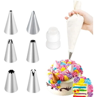 8pcsset Wedding Russian Nozzle Pastry Puff Skirt Icing Piping Nozzles Pastry Decorating Tips Cake Cupcake Decorator Tool