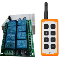 DC12V 24V 8CH RF Remote Control Circuit Universal Wireless Switch 315/433 MHz Relay Receiver and Smart Transmitter for Garage