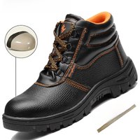 Steel Toe Boots Men Work Boots Anti-smash Anti-puncture Work Sneakers Waterproof Boots Indestructible Protective Work Boots