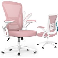 GartistGo Office Chair Home Ergonomic Desk 90° Flip-up Armrest Lumbar Support Height Adjustable Chair Executive Swivel Computer