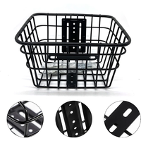 AliExpress NONE 1Pcs Black Iron Storage Basket Folding Basket Durable Hanging Basket Front Handlebar Basket For Bike Riding Cycling Basket