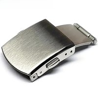 304 Stainless Steel Buckle Clasp 18mm 20mm 22mm for Seiko Double Push Folding Brushed WatchBuckle Matte Metal Buckle Accessories