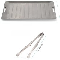 Ti Camping Grill Pan & BBQ Tongs Set Portable Outdoor Cookware Non-Stick Surface Matte Finish Perfect for 1 Person