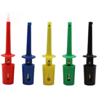 5PCS Mini Single Test Hook Clip Test Probe For Electronic Testing IC Grabber Large Round Crocodile Clip Hook Test Clip