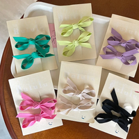 New High-Grade Color Fabric Bow Duckbilled Hair Clip Female Sweet Side Clip Hairpin Children's Hair Accessories