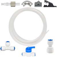 1/4" OD Push to Connect Fittings for RO Reverse Osmosis Water Filter Fridge Installation Kit 20 feet 1/4 tube
