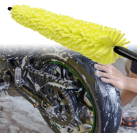 AliExpress 29cm Sponge Brush Motorcycle Wheel Rims Washer Car Hubcaps Wash Auto Cleaning Tool With Handle Bicycle Dirt Pit Bike Accessories