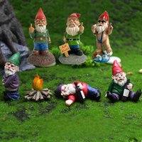 Middle Finger White Beard Dwarf Ornament Outdoor Resin Crafts Resin Garden Statue Garden Dwarf Statue Ornament Lawn Garden Decor