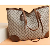 Large-capacity women's bag new retro versatile shoulder commuter texture handheld Tote bag