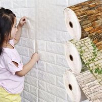 70cmx1/2m Brick Pattern PVC Wallpaper Waterproof 3D Wall Sticker Children's Room Home Bedroom Wall Sticker Decoration