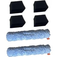 2x Roller Brush +4x Sponge Filter for ILIFE W90 Vacuum Cleaner Accessories Spare Replacement Parts Main Brush Sponge Filter