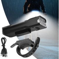 AliExpress NONE Bike Front Light Type-C Rechargeable Bicycle Headlight 8 LED Bike Lamp Digital Display Super Bright Cycling Light Flashlight