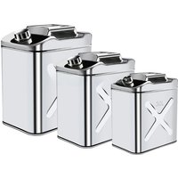 20L 30L Litres 201 Stainless Steel Fuel Tank Thickened 40L 50L 60L Petrol Storage Oil Jerrycan Car Motorcycle Truck Gas Can