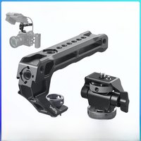 SmallRig Top Handle with Monitor Support Kit, Compatible with Cold Shoe for DSLR Camera for Mic, Video Lights, Monitors-5322