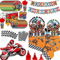 AliExpress EsenTroye Dirt Bike Motorcycle Theme Disposable Tableware Banner Balloon Cake Decor Boys Motorbike Race Birthday Party Decoration Supplies