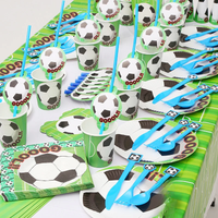 Soccer Theme Disposable Tableware Football Sport Boy Birthday Party Supplies Baby Shower Soccer Fans Birthday Balloon Decortions