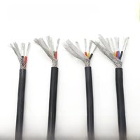 2 3 4 6 Cores Multi core Silicone Rubber Shielded Wire 22 20 18 17 15 13 AWG Insulated Flexible Copper High Temperature Cable