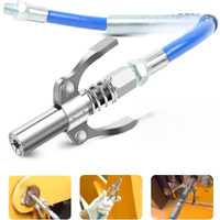 Universal Grease Nozzle Stainless Steel Double Handle High Pressure Locking Pliers Grease Nozzle Grease Gun Auto Repair Tools