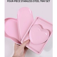 Nail Tray Stainless Steel Cosmetic Storage Tray Nail Art Nail Polish Storage Multicolor Nail Art Desktop False Nails Dish Tools