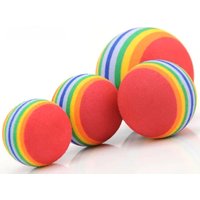 5pcs Colorful Pet Cat Kitten Soft Foam Rainbow Play Balls Activity Toys