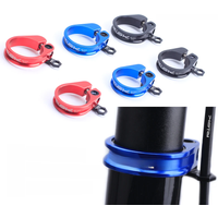 AliExpress RISK New 31.8/34.9mm Aluminium Bike Seatpost Clamp Ultralight MTB Mountain Road Bicycle Seat Post Clamp With Cable Organizer