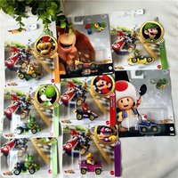 Original Hot Wheels Premium 1/64 Super Mario Kart Miniature Cars Diecast Mario Bros Miniatura De Carros Hotwheels Car Hotweheels