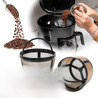 4 Cup Basket Style Coffee Filter Reusable Coffee Filter Permanent 304 Stainless Steel Filter Coffee Replacement Coffee