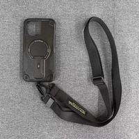 Luxury Long Strap Crossbody Magnetic Bracket Magsafe Case for iPhone 17Air 16 15 Pro Max 12 13 14 Outdoor Sports Defender Cover