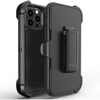 3IN1 High Quality Defender Series OTT-B With Clip Packet Box Case For IPhone 16 E 15 14 13 12 11 Pro Man Plus Rugged Armor Case