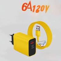 2 Ports Fast Charger 120W Type C Quick Charge 3.0 USB Adapter For iPhone Samsung Xiaomi PD USB Universal Charger Fast Charging