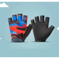 AliExpress Cute Kids Sports Gloves Cycling Breathable Summer Non-Slip Camo Half Finger Outdoor Children Gloves Boy Girl Gym Training Gloves