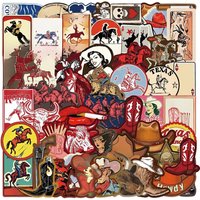 AliExpress Kpustyle 10/30/50pcs Cool Western Cowboy Graffiti Stickers DIY Fridge Laptop Album Phone Scrapbooking Car Bike Waterproof Sticker Decals