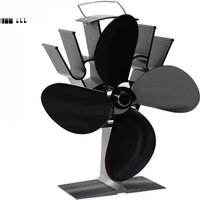 AliExpress Other 4 Blade Standing Fireplace Fan 140°F/60°C Startable Thermo Power Household Aluminum Alloy Silent Heating Cycle Tool Not Charged