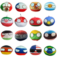 10cm Country Ball Plush Toys 70 Styles Polandball Pendant Country Balls Decor Countryball Stuffed Doll Christmas Gift for Kids