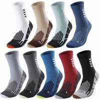 AliExpress NONE New Cool Men Cotton Running Sport Socks Male Basketball Tennis Sport Cycling Riding Big Size Middle Tube Socks For Men