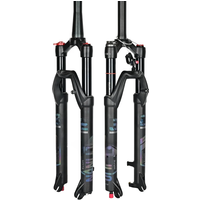 AliExpress Bicycle Fork 26 27.5 29 inch MTB Air Damping Shock absorption Boost Barrel shaft 100/110mm Disc Brake Magnesium alloy Front Fork