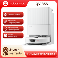 roborock QV 35S(Upgrade von Qrevo plus)Robot Vacuum Cleaner,1000Pa Suction,Anti-Tangle-Bürsten,Anhebbare Schleudermopps,Intelligente Hindernisvermeidu