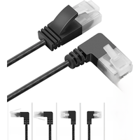 Ultra Slim Cat6 Ethernet Cable RJ45 Right Angle UTP Network Cable Patch Cord 90 Degree Cat6a Lan Cables for Laptop Router TV BOX