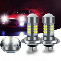 2pcs H7 LED Car Headlight Bulb Kit High/Low Beam Super Bright 6000K White Accessories Waterproof, Fast Thermal Diffusion