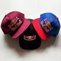 Fashionable letter embroidered Red Bull baseball cap for spring and autumn outdoor adjustable casual hat, sun protection hat