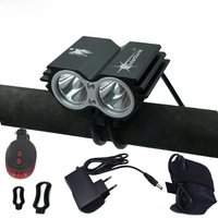 AliExpress walkefire Powerful led lamp X2 XM-L T6 LED Rechargeable Waterproof 5000 lumen light Black Bicycle Mountain Bike Light+Tail Light+Charger B