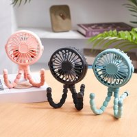 AliExpress Other USB Rechargeable Octopus Multifunctional Mini Fan Fixable Small Fan Portable Desktop for Baby Stroller Bicycle with Soft Wind