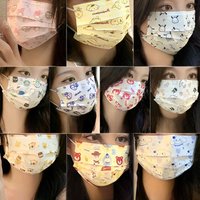 10pcs Sanrios Cartoon Breathable Mouth Face Mask Kuromi Melody Disposable Hygiene Face Shield Cute Outdoor Ornaments Girl Gift